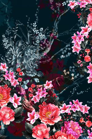 花卉印花花型图片