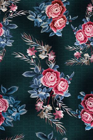 绣花花型印花花型图片