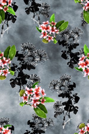 花卉印花花型图片