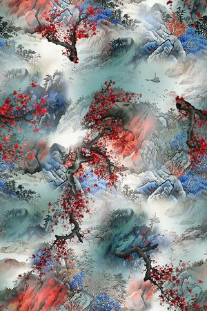 梅花印花花型图片