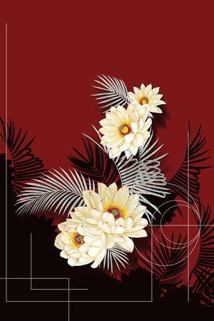 定位花印花花型图片