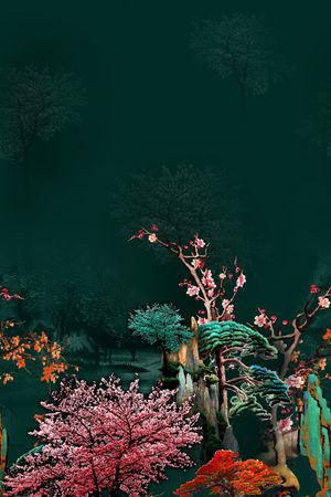 女装定位花印花花型图片
