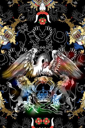 线条画印花花型图片