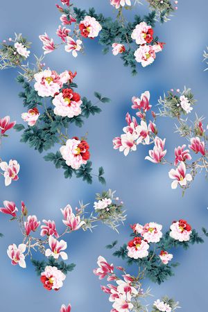 玉兰花印花花型图片