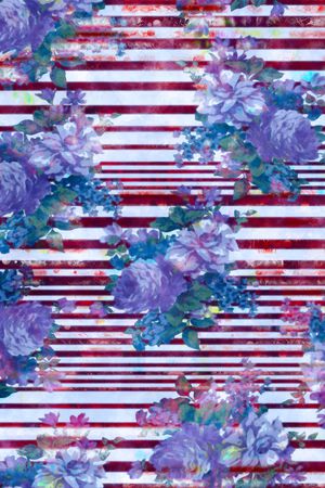 水彩印花花型图片