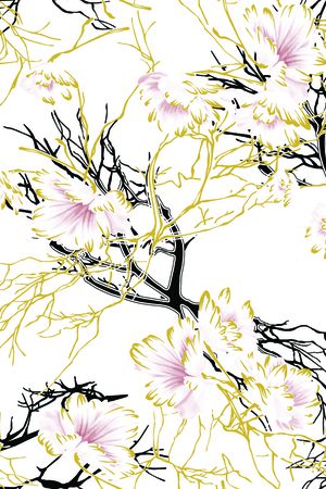 树枝印花花型图片