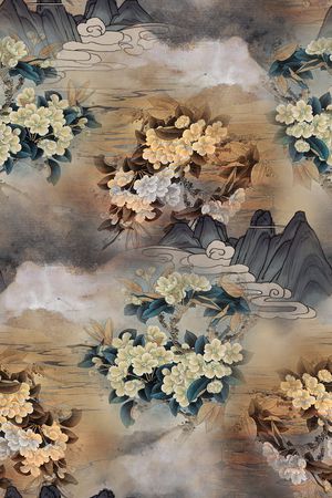 香云纱印花花型图片