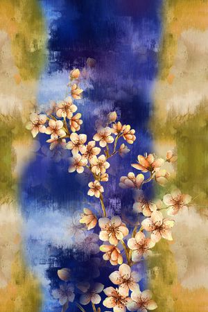 梅花印花花型图片