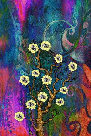 油画花型印花花型图片