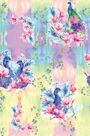 玉兰花印花花型图片
