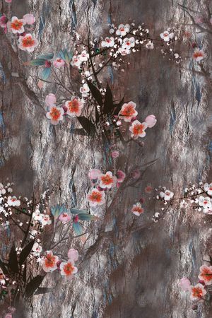 梅花印花花型图片