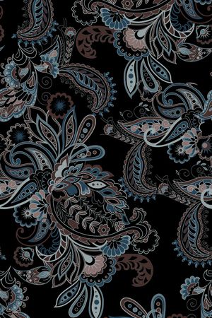 复古印花花型图片