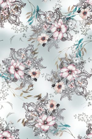 小碎花印花花型图片