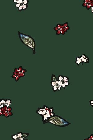 手绘印花花型图片