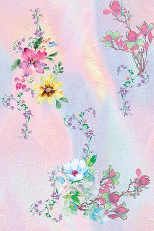 木槿花印花花型图片