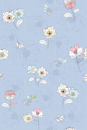 连衣裙印花花型图片