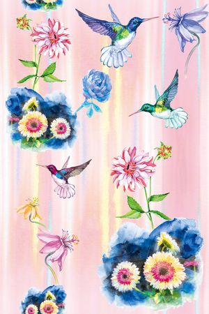 鸟印花花型图片