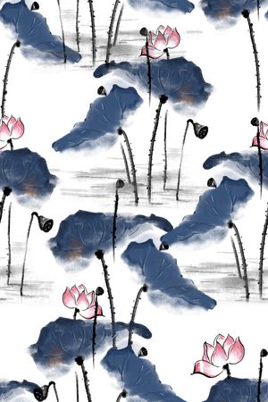 复古印花花型图片
