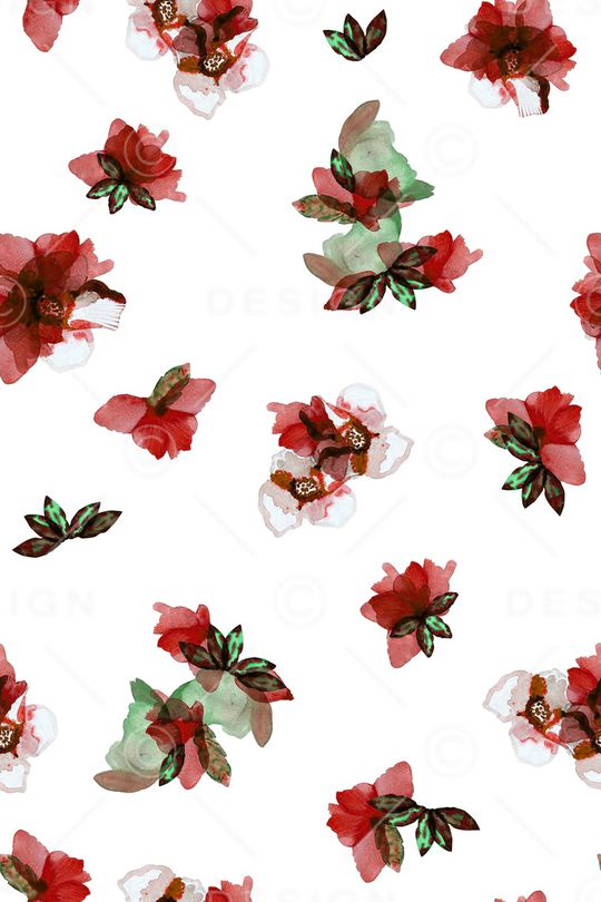 抽象花卉印花花型图片