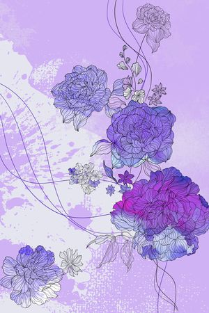 水彩花卉印花花型图片