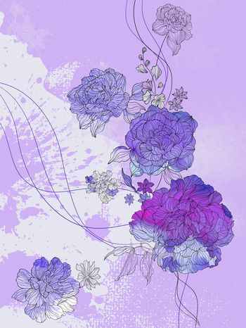 水彩花卉印花花型图片