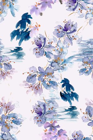 真丝印花花型图片
