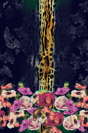定位花印花花型图片