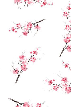 水彩印花花型图片