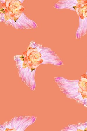 花心天使印花花型图片