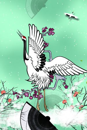 中国风定位花印花花型图片