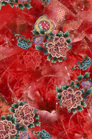 香云纱印花花型图片