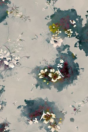 水彩印花花型图片