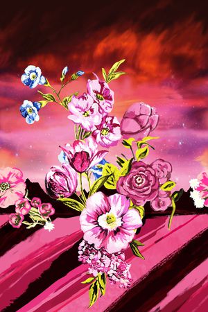 定位花印花花型图片