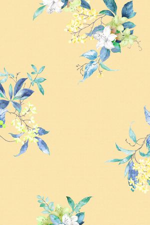 水彩印花花型图片