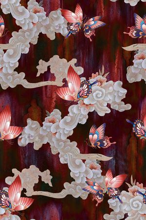 香云纱印花花型图片