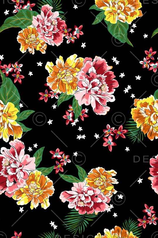 花卉印花花型图片