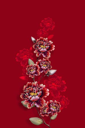 定位花印花花型图片