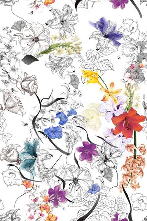 花卉印花花型图片