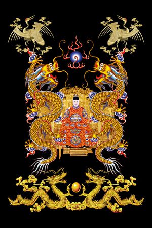皇帝印花花型图片