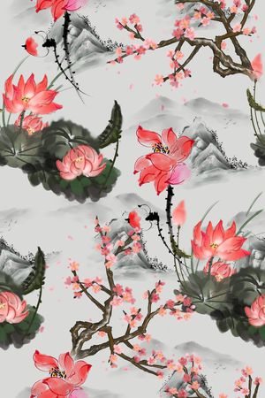 花卉印花花型图片