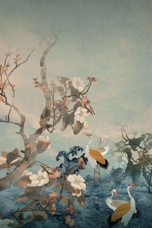 仙鹤印花花型图片