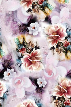 油画花型印花花型图片