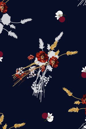 花卉印花花型图片
