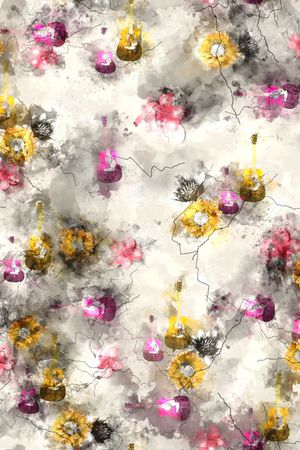 水彩印花花型图片