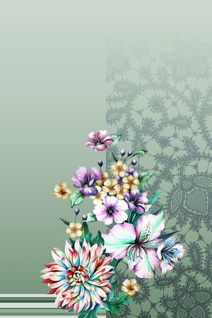 定位花印花花型图片