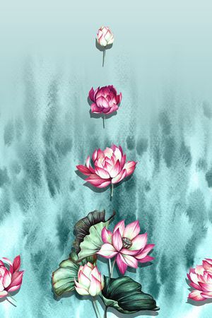 定位花印花花型图片