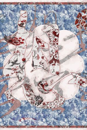 手绘印花花型图片