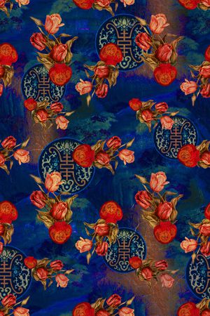香云纱印花花型图片