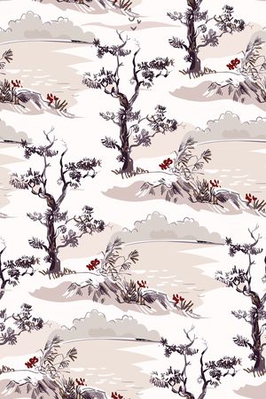 水彩印花花型图片