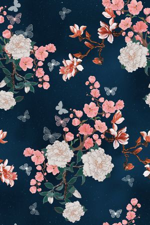 茶花印花花型图片